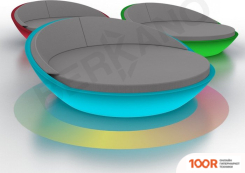 Шезлонг Berkano СВЕТЯЩЕЕСЯ RIVIERA (БЕЛЫЙ LED RGB, E27/ГРАФИТОВЫЙ) (405948)