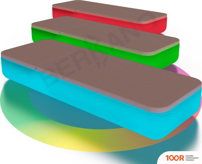 Шезлонг Berkano СВЕТЯЩЕЕСЯ GRACE (БЕЛЫЙ LED ЛЕНТА RGB/КОФЕЙНЫЙ) (405944)