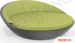 Шезлонг Berkano RIVIERA (ЧЕРНЫЙ/ЗЕЛЕНЫЙ) (405907)