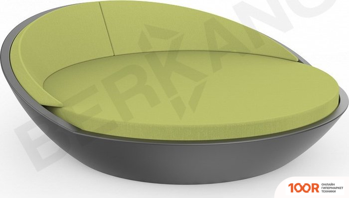 Шезлонг Berkano RIVIERA (ЧЕРНЫЙ/ЗЕЛЕНЫЙ) (405907)