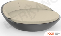 Шезлонг Berkano RIVIERA (ЧЕРНЫЙ/БЕЖЕВЫЙ) (405905)