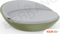 Шезлонг Berkano RIVIERA (ТЕМНО-ЗЕЛЕНЫЙ/СЕРЫЙ) (405895)