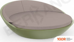 Шезлонг Berkano RIVIERA (ТЕМНО-ЗЕЛЕНЫЙ/КОФЕЙНЫЙ) (405894)