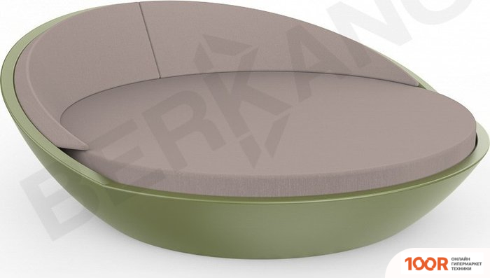 Шезлонг Berkano RIVIERA (ТЕМНО-ЗЕЛЕНЫЙ/КОФЕЙНЫЙ) (405894)