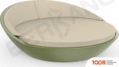 Шезлонг Berkano RIVIERA (ТЕМНО-ЗЕЛЕНЫЙ/БЕЖЕВЫЙ) (405891)