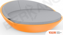 Шезлонг Berkano RIVIERA (ОРАНЖЕВЫЙ/СЕРЫЙ) (405875)