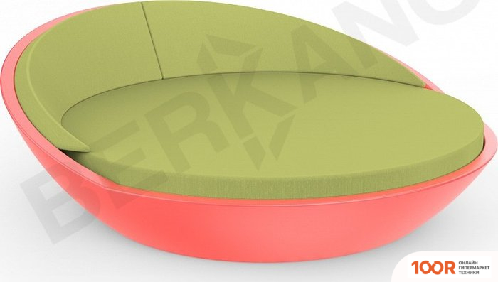 Шезлонг Berkano RIVIERA (КРАСНЫЙ/ЗЕЛЕНЫЙ) (405868)