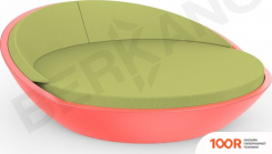 Шезлонг Berkano RIVIERA (КРАСНЫЙ/ЗЕЛЕНЫЙ) (405868)