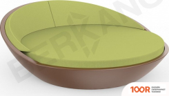 Шезлонг Berkano RIVIERA (КОРИЧНЕВЫЙ/ЗЕЛЕНЫЙ) (405858)