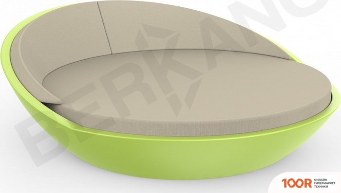 Шезлонг Berkano RIVIERA (ЗЕЛЕНЫЙ/БЕЖЕВЫЙ) (405852)