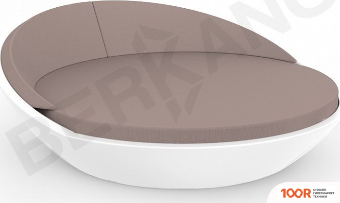 Шезлонг Berkano RIVIERA (БЕЛЫЙ/КОФЕЙНЫЙ) (405840)