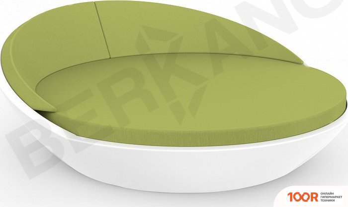 Шезлонг Berkano RIVIERA (БЕЛЫЙ/ЗЕЛЕНЫЙ) (405839)