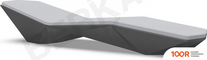 Шезлонг Berkano QUARO С ПОДУШКАМИ (ЧЕРНЫЙ/СЕРЫЙ) (405829)