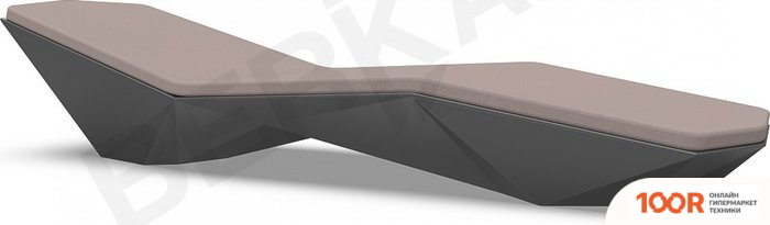 Шезлонг Berkano QUARO С ПОДУШКАМИ (ЧЕРНЫЙ/КОФЕЙНЫЙ) (405828)