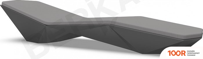 Шезлонг Berkano QUARO С ПОДУШКАМИ (ЧЕРНЫЙ/ГРАФИТОВЫЙ) (405826)