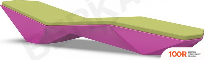 Шезлонг Berkano QUARO С ПОДУШКАМИ (ФИОЛЕТОВЫЙ/ЗЕЛЕНЫЙ) (405822)