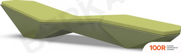 Шезлонг Berkano QUARO С ПОДУШКАМИ (ТЕМНО-ЗЕЛЕНЫЙ/ЗЕЛЕНЫЙ) (405812)