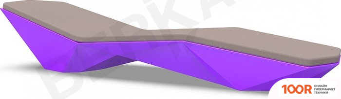 Шезлонг Berkano QUARO С ПОДУШКАМИ (СИРЕНЕВЫЙ/КОФЕЙНЫЙ) (405808)