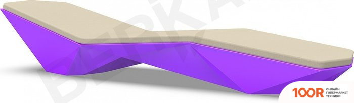 Шезлонг Berkano QUARO С ПОДУШКАМИ (СИРЕНЕВЫЙ/БЕЖЕВЫЙ) (405805)
