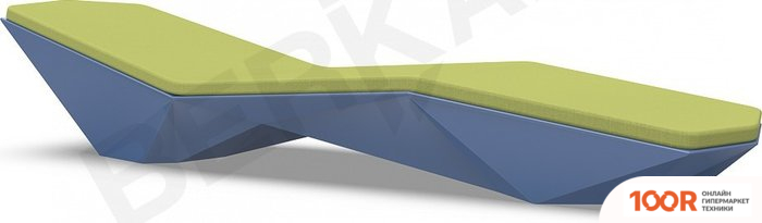 Шезлонг Berkano QUARO С ПОДУШКАМИ (СИНИЙ/ЗЕЛЕНЫЙ) (405802)