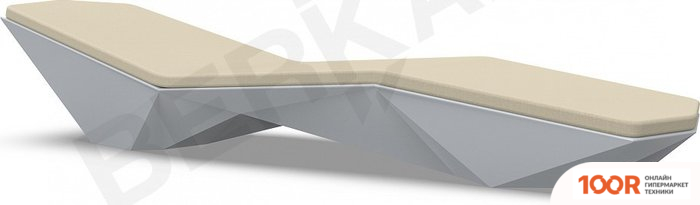 Шезлонг Berkano QUARO С ПОДУШКАМИ (СЕРЫЙ/БЕЖЕВЫЙ) (405795)