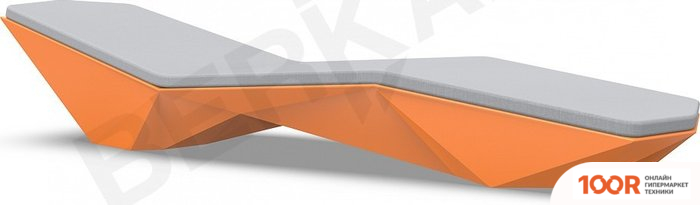 Шезлонг Berkano QUARO С ПОДУШКАМИ (ОРАНЖЕВЫЙ/СЕРЫЙ) (405794)