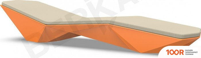 Шезлонг Berkano QUARO С ПОДУШКАМИ (ОРАНЖЕВЫЙ/БЕЖЕВЫЙ) (405790)
