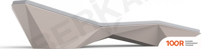 Шезлонг Berkano QUARO С ПОДУШКАМИ (КОФЕЙНЫЙ/СЕРЫЙ) (405784)