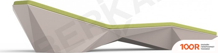 Шезлонг Berkano QUARO С ПОДУШКАМИ (КОФЕЙНЫЙ/ЗЕЛЕНЫЙ) (405782)