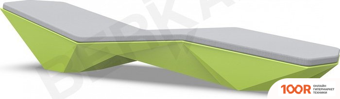 Шезлонг Berkano QUARO С ПОДУШКАМИ (ЗЕЛЕНЫЙ/СЕРЫЙ) (405778)