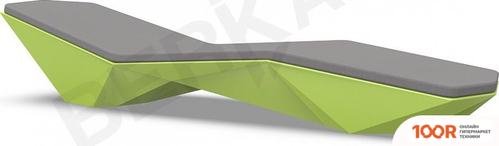 Шезлонг Berkano QUARO С ПОДУШКАМИ (ЗЕЛЕНЫЙ/ГРАФИТОВЫЙ) (405775)