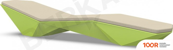 Шезлонг Berkano QUARO С ПОДУШКАМИ (ЗЕЛЕНЫЙ/БЕЖЕВЫЙ) (405774)
