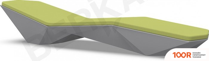 Шезлонг Berkano QUARO С ПОДУШКАМИ (ГРАФИТОВЫЙ/ЗЕЛЕНЫЙ) (405771)