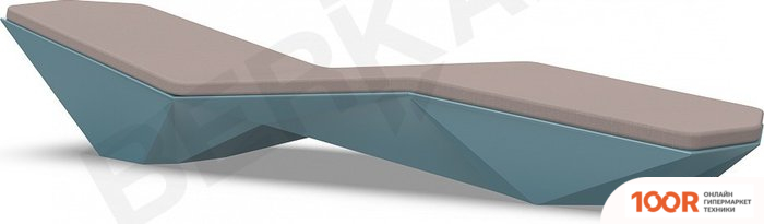 Шезлонг Berkano QUARO С ПОДУШКАМИ (БИРЮЗОВЫЙ/КОФЕЙНЫЙ) (405767)