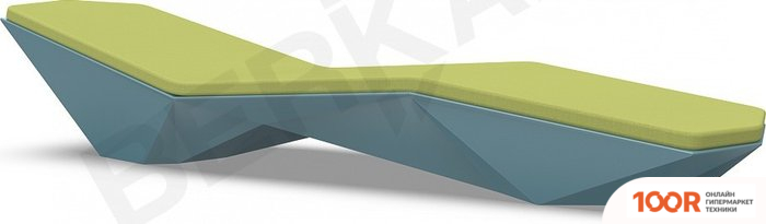 Шезлонг Berkano QUARO С ПОДУШКАМИ (БИРЮЗОВЫЙ/ЗЕЛЕНЫЙ) (405766)