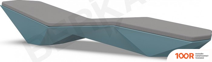 Шезлонг Berkano QUARO С ПОДУШКАМИ (БИРЮЗОВЫЙ/ГРАФИТОВЫЙ) (405765)