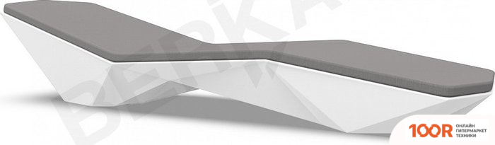 Шезлонг Berkano QUARO С ПОДУШКАМИ (БЕЛЫЙ/ГРАФИТОВЫЙ) (405760)
