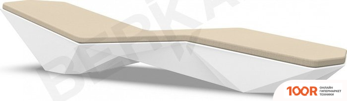 Шезлонг Berkano QUARO С ПОДУШКАМИ (БЕЛЫЙ/БЕЖЕВЫЙ) (405759)