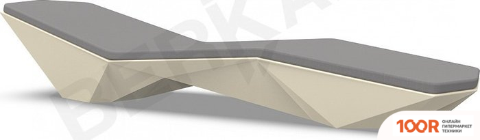 Шезлонг Berkano QUARO С ПОДУШКАМИ (БЕЖЕВЫЙ/ГРАФИТОВЫЙ) (405755)