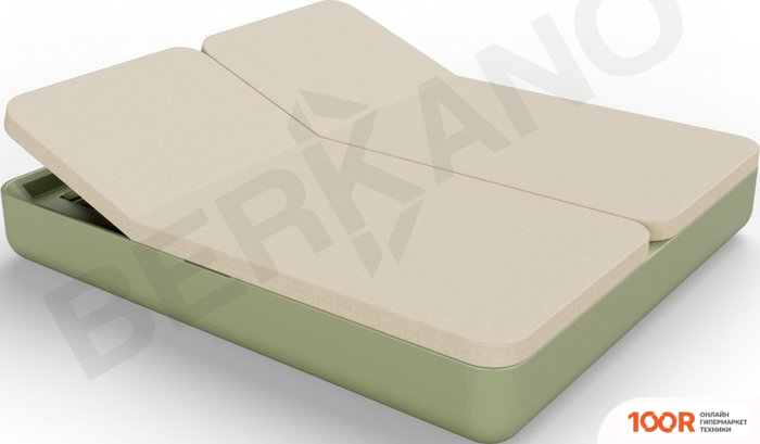 Шезлонг Berkano GRACE DOUBLE (ТЕМНО-ЗЕЛЕНЫЙ/БЕЖЕВЫЙ) (405715)