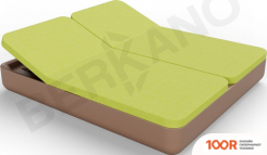 Шезлонг Berkano GRACE DOUBLE (КОРИЧНЕВЫЙ/ЗЕЛЕНЫЙ) (405675)