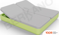 Шезлонг Berkano GRACE DOUBLE (ЗЕЛЕНЫЙ/СЕРЫЙ) (405671)