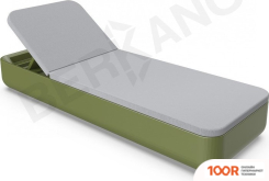 Шезлонг Berkano GRACE (ТЕМНО-ЗЕЛЕНЫЙ/СЕРЫЙ) (405623)