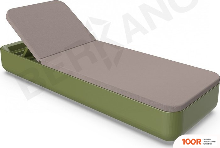 Шезлонг Berkano GRACE (ТЕМНО-ЗЕЛЕНЫЙ/КОФЕЙНЫЙ) (405622)