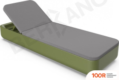 Шезлонг Berkano GRACE (ТЕМНО-ЗЕЛЕНЫЙ/ГРАФИТОВЫЙ) (405620)