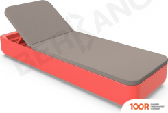 Шезлонг Berkano GRACE (КРАСНЫЙ/КОФЕЙНЫЙ) (405592)