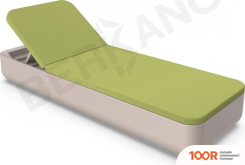 Шезлонг Berkano GRACE (КОФЕЙНЫЙ/ЗЕЛЕНЫЙ) (405585)