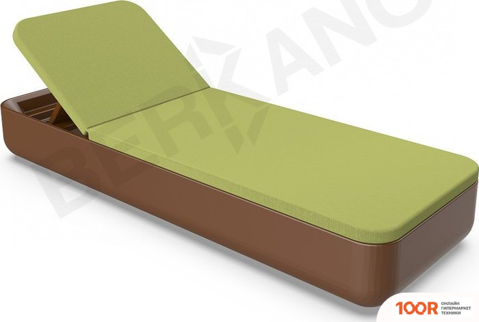 Шезлонг Berkano GRACE (КОРИЧНЕВЫЙ/ЗЕЛЕНЫЙ) (405579)
