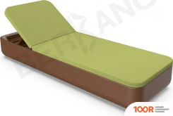 Шезлонг Berkano GRACE (КОРИЧНЕВЫЙ/ЗЕЛЕНЫЙ) (405579)