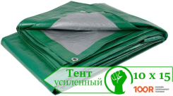 GreenTerra ТАРПАУЛИН 10X15 (ЗЕЛЕНЫЙ/СЕРЕБРО) (405198)